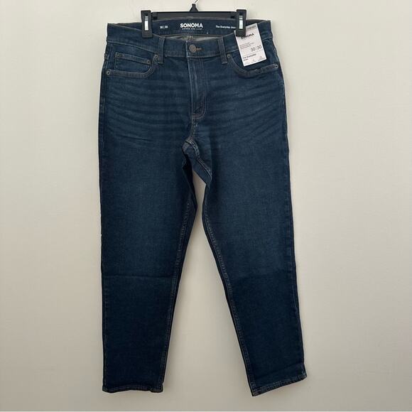 Sonoma Men’s Every Day Dark Blue Denim Jeans Size 30x30 - Picture 1 of 4